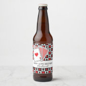 Casino Speelkaarten Bier Etiket (Voorkant)