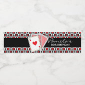 Casino Speelkaarten Waterfles Label Etiket (Enkel label)