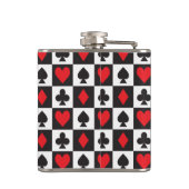 Casino-speelkaartfles Heupfles (Achterkant)