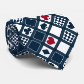 Casino speelkaartjes pakken hart kruisen clubs stropdas (Opgerold)