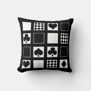 Casino speelkaartjes pakken hart kruist clubs kussen