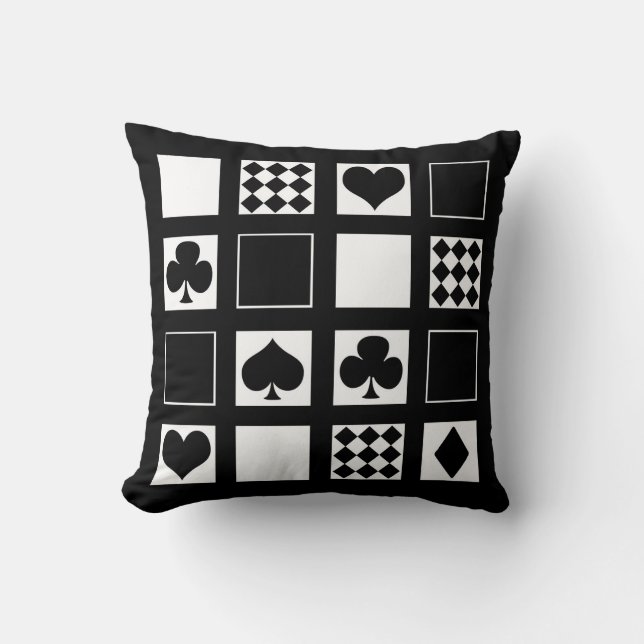 Casino speelkaartjes pakken hart kruist clubs kussen (Voorkant)