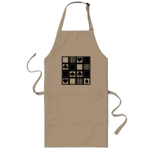 Casino speelkaartjes pakken hart kruist clubs lang schort