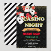 Casino spel nacht volwassen verjaardag douche uitn kaart (Voorkant / Achterkant)