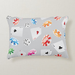 Casino, spelaccessoires patroon 8 accent kussen