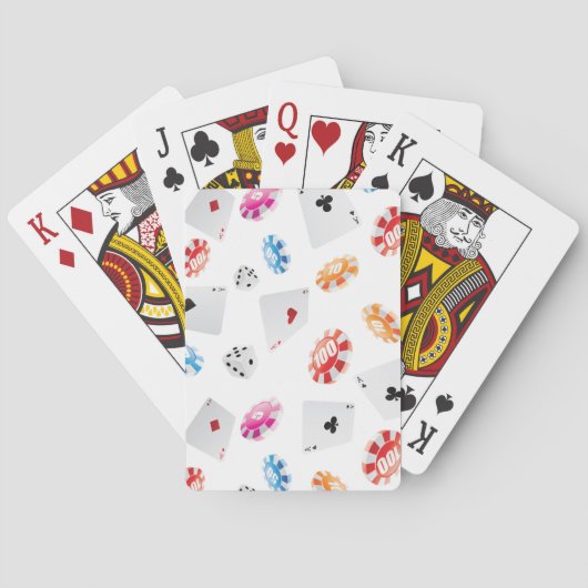 Casino, spelaccessoires patroon pokerkaarten (Achterkant)