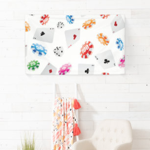 Casino, spelaccessoires patroon spandoek