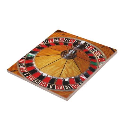 Casino-spelletjes met wieltjes tegeltje (Zijkant)