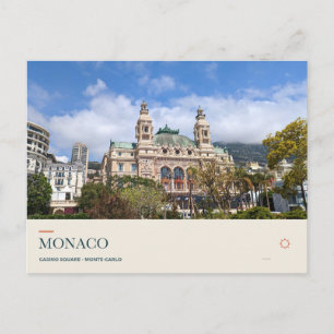 Casino Square in Monte Carlo, Monaco Briefkaart