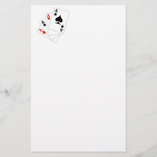 Casino Stationery Four Aces Briefpapier (Voorkant)