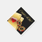 Casino Style 40th Party VRAAG NAAR NAMEN IN CHIPS Servetten (Hoek)