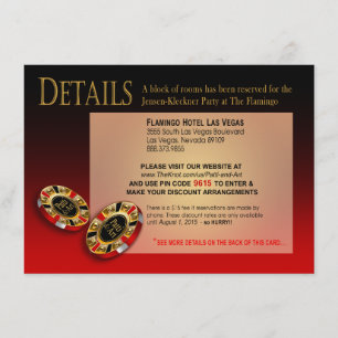 Casino Style 4,5 x 6,25-inch Details Card (PJ) Informatiekaartje