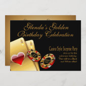 Casino Style Feest VRAAG ME OM NAAM OP CHIPS TE ZE Kaart (Voorkant / Achterkant)