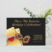 Casino Style Feest VRAGEN OM NAAM OP CHIPS TE ZETT Kaart (Staand voorkant)