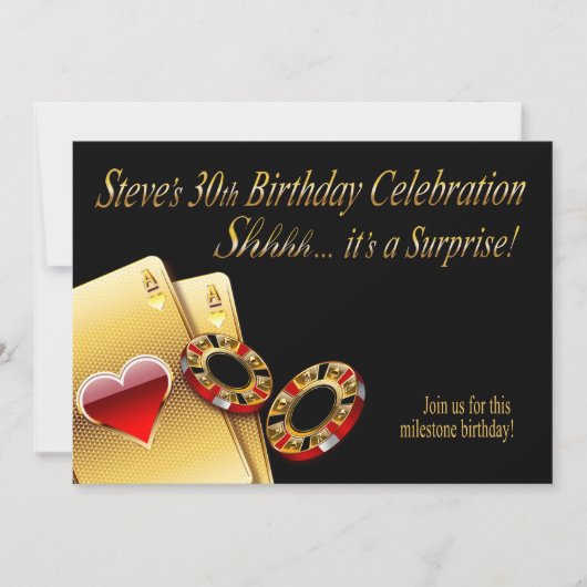 Casino Style Feest VRAGEN OM NAAM OP CHIPS TE ZETT Kaart (Voorkant)