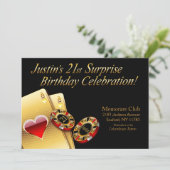 Casino Style Feestje VRAAG ME OM NAAM OP DE CHIPS  Kaart (Staand voorkant)