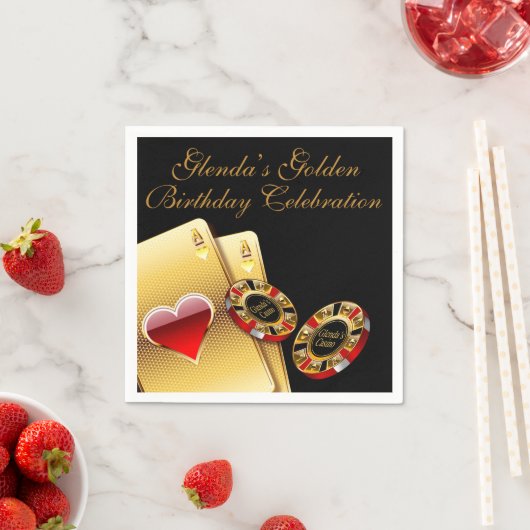 Casino Style Party VRAAGT ME NAMEN IN CHIPS TE BRE Servetten (Insitu)