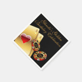 Casino Style Party VRAAGT ME NAMEN IN CHIPS TE BRE Servetten (Hoek)