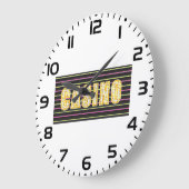 Casino teken met Neon Polka Dot Letters Grote Klok (Hoek)