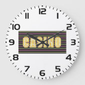 Casino teken met Neon Polka Dot Letters Grote Klok (Voorkant)