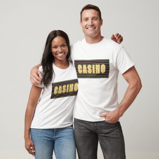 Casino teken met Neon Polka Dot Letters T-shirt (Unisex)