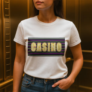 Casino teken met Neon Polka Dot Letters T-shirt