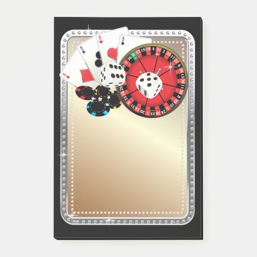 casino-thema, poker, vegas-casino post-it® notes (Voorkant)