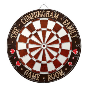 Casino Thema SPEELKAMER Rustic Nep Hout & Wit Dartbord
