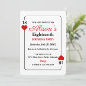 Casino thema Verjaardag Party uitnodiging (Staand voorkant)