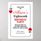 Casino Thema Verjaardagsfeest Poster (Voorkant)