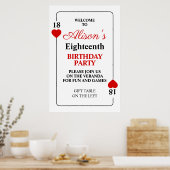 Casino Thema Verjaardagsfeestje Poster (Keuken)