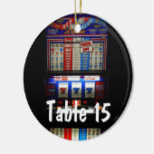 Casino-thematabel Las Vegas Keramisch Ornament (Links)