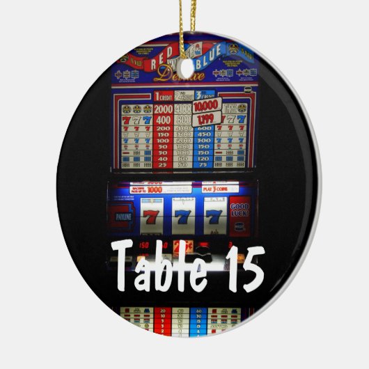 Casino-thematabel Las Vegas Keramisch Ornament (Links)
