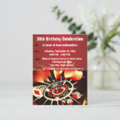 Casino Theme 30th Birthday Celebration Kaart (Staand voorkant)
