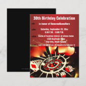 Casino Theme 30th Birthday Celebration Kaart (Voorkant / Achterkant)