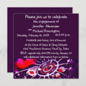 Casino Theme Engagement Party Kaart (Voorkant / Achterkant)
