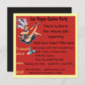 Casino Theme Gala Fundraiser Kaart (Voorkant / Achterkant)