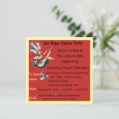Casino Theme Gala Fundraiser Kaart (Staand voorkant)