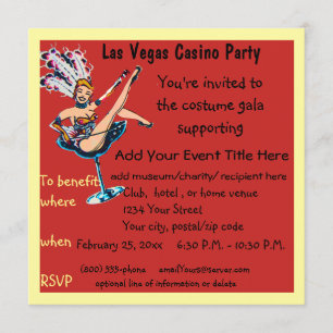 Casino Theme Gala Fundraiser Kaart