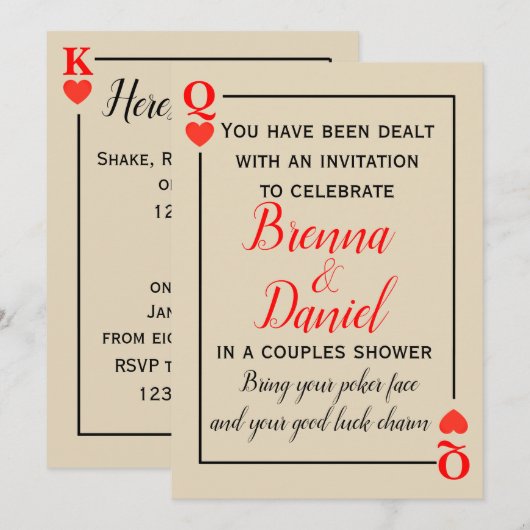 Casino Theme Kaart (Voorkant / Achterkant)