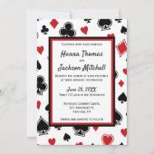 Casino Theme Las Vegas Wedding Invitation Kaart (Voorkant)