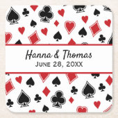 Casino Theme Las Vegas Wedding Kartonnen Onderzetters (Voorkant)