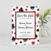 Casino Theme Las Vegas Wedding Save the Date (Staand voorkant)