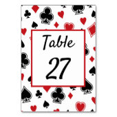 Casino Theme Las Vegas Wedingnummer Kaart (Achterkant)