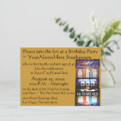 Casino Theme Partij met gepersonaliseerde groefmac Kaart (Staand voorkant)