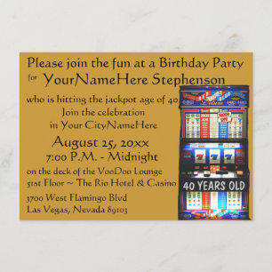 Casino Theme Partij met gepersonaliseerde groefmac Kaart