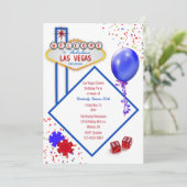 Casino Thmet Birthday Party Kaart (Staand voorkant)