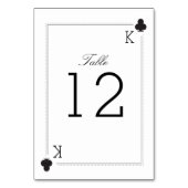 Casino Trouwtafel Nummer Kaart - Clubs (Voorkant)