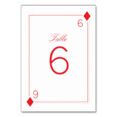 Casino Trouwtafel Nummer Kaart - Diamonds (Voorkant)