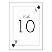 Casino Trouwtafel Nummer Kaart - Schoppen (Voorkant)